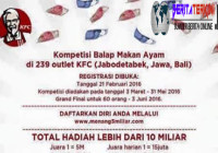 Satu Peserta Lomba Makan Ayam KFC Meninggal Tersedak