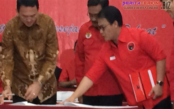 Ahok dan Djarot Tanda Tangani Kontrak Politik PDIP