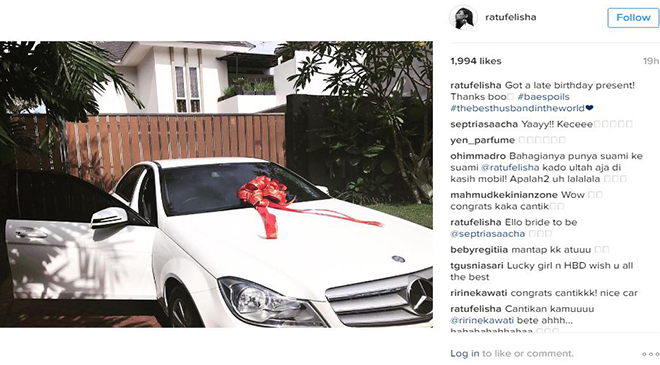 Ratu Felisha Ulang Tahun, Suami Berikan Kado Mobil Mewah!
