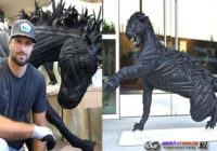 Pria Asal California Ubah Ban Bekas Jadi Karya Seni yang Menakjubkan