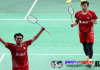 Pasangan Ganda Ahsan/Rian Lolos Setelah Mengalahkan Unggulan Pertama